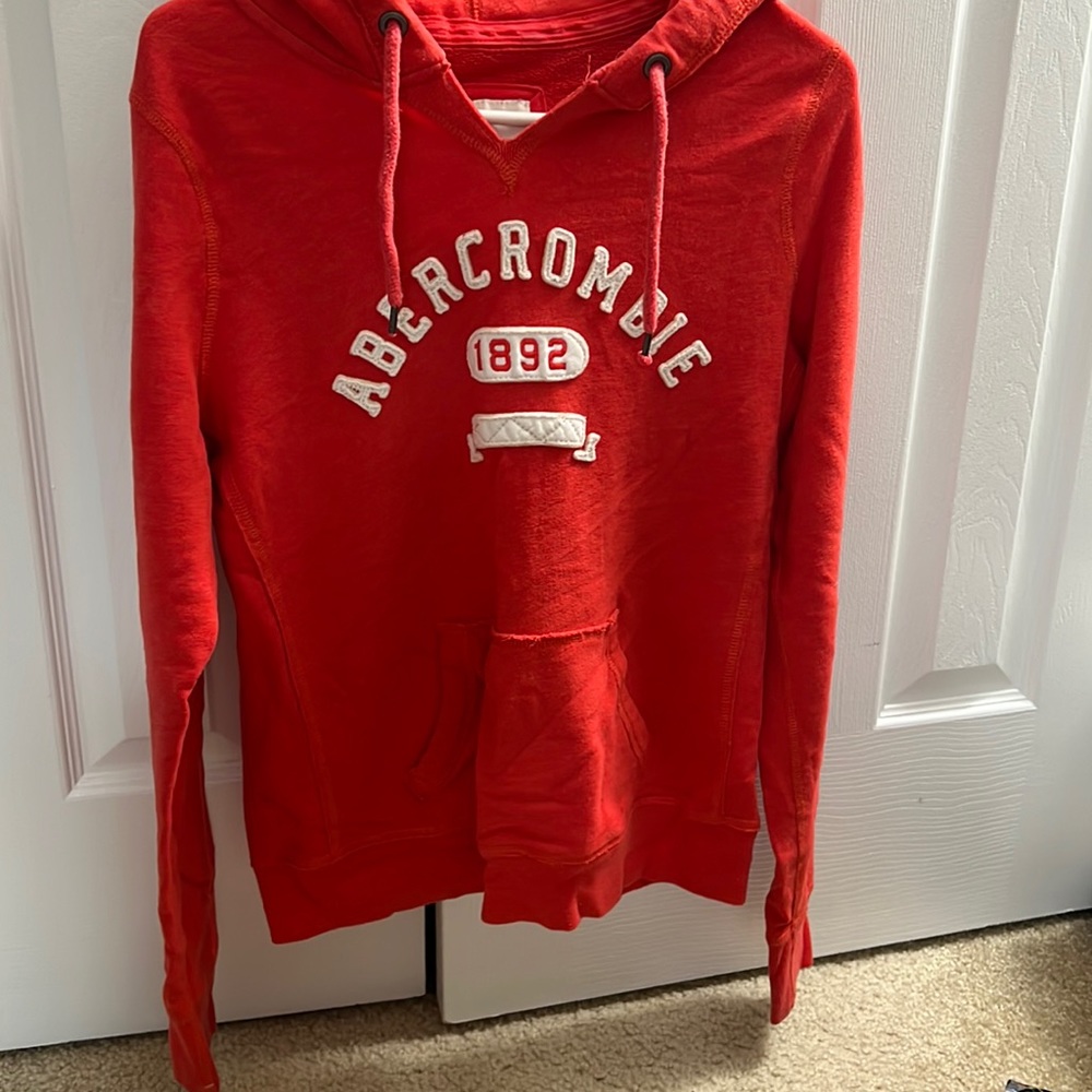 Abercrombie & fitch orange red hoodie size large